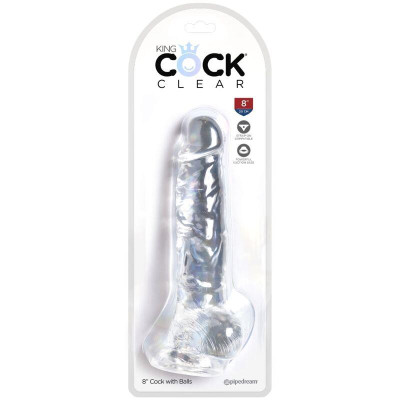 CLEAR REALISTIC PENIS WITH BALLS 16.5 CM TRANSPARENT