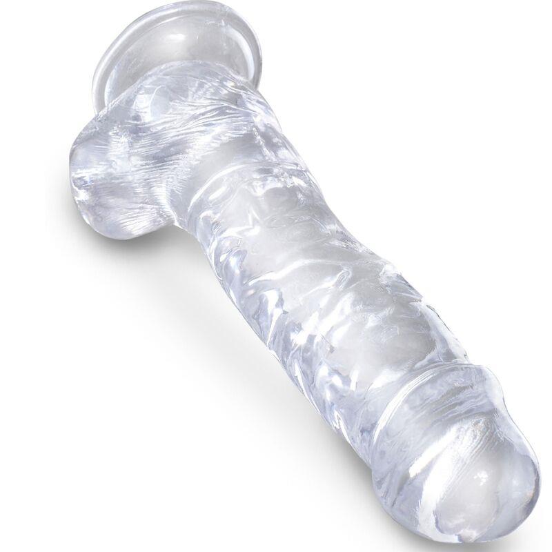 CLEAR REALISTIC PENIS WITH BALLS 16.5 CM TRANSPARENT