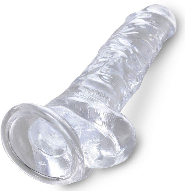CLEAR REALISTIC PENIS WITH BALLS 16.5 CM TRANSPARENT