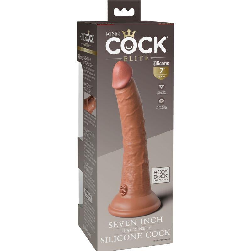 ELITE REALISTIČNI SILIKONSKI DILDO 17.8 CM KARAMELA