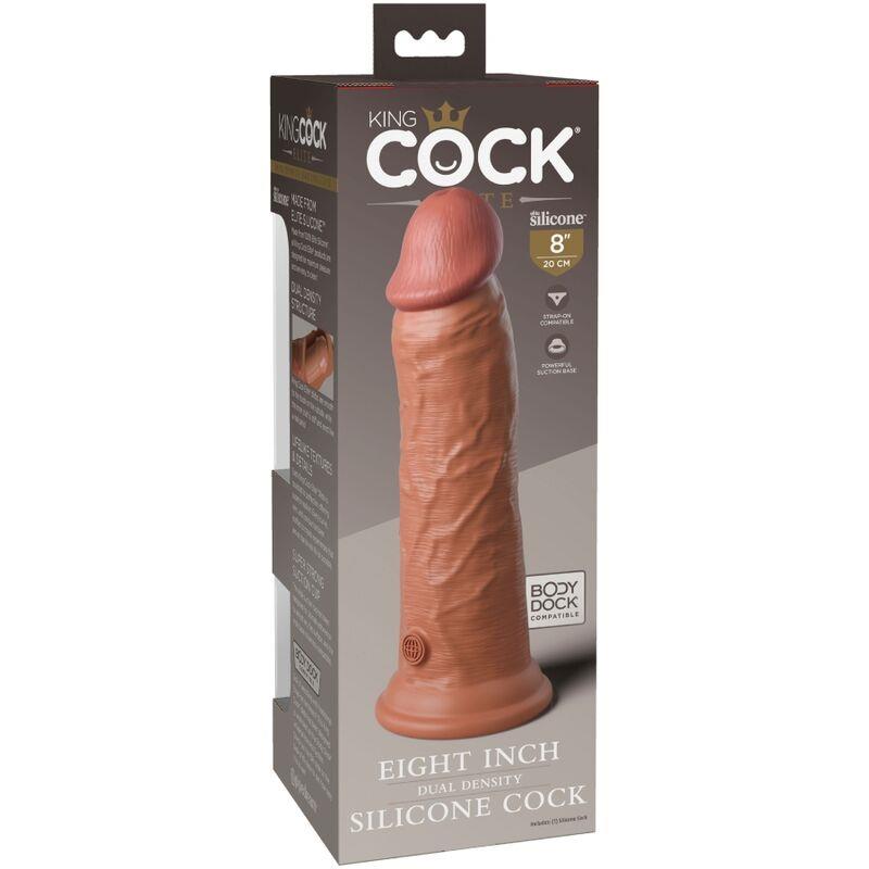 ELITE REALISTIC SILICONE DILDO 20.3 CM CARAMEL
