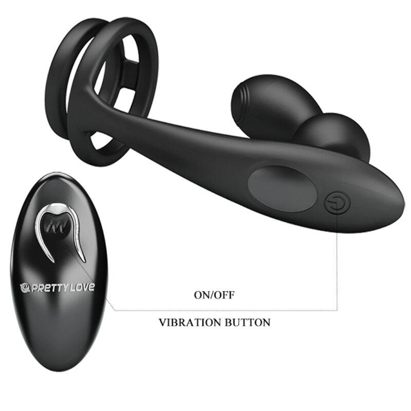 MARSHALL PENIS RING WITH VIBRATORY ANAL PLUG WITH REMOTE CONTROL