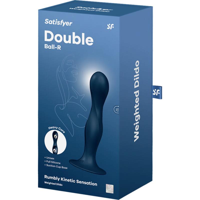 DOUBLE BALL-R SILICONE DILDO GARNET