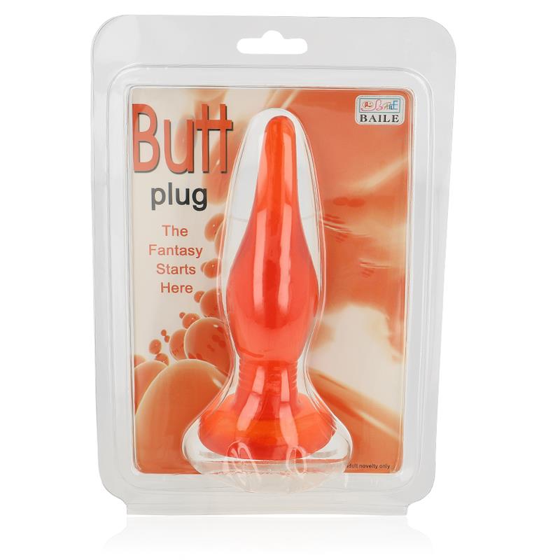 RED SOFT TOUCH ANAL PLUG 14.2 CM