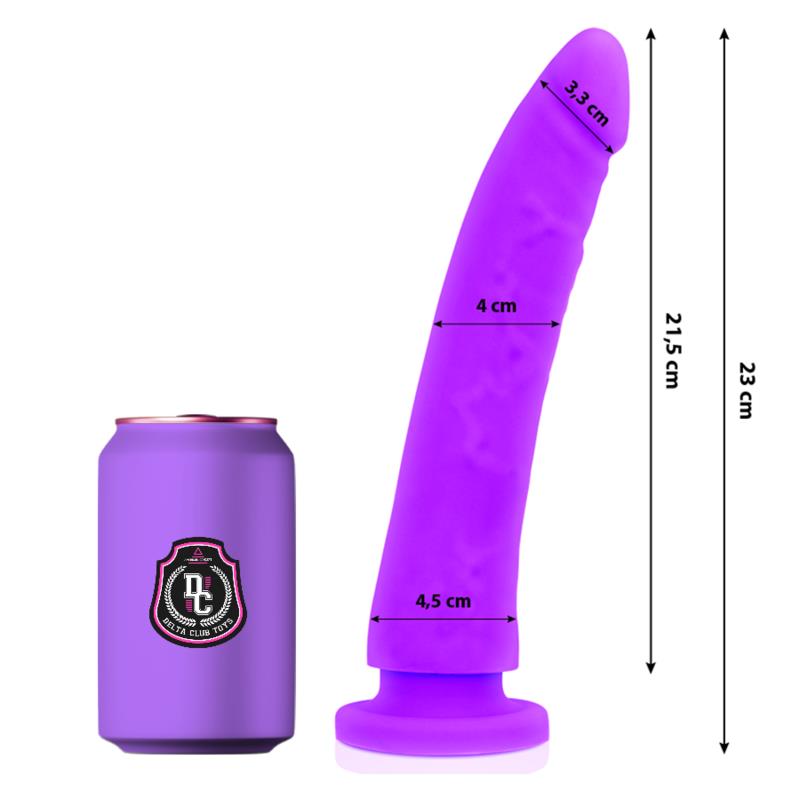 IGRAČE LILA DILDO MEDICINSKI SILIKON 23 CM -O- 4.5 CM