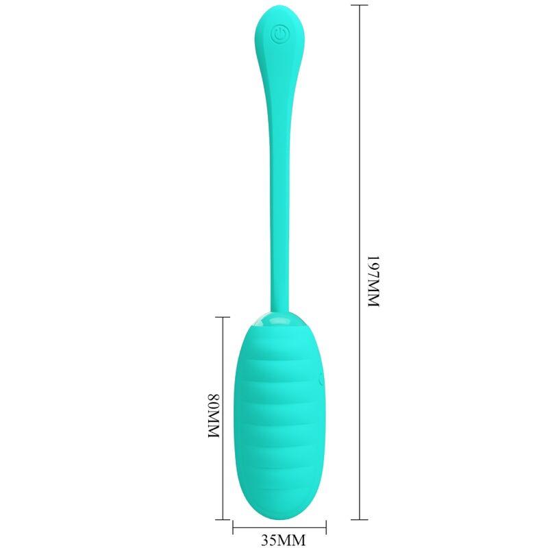 KIRK RECHARGEABLE VIBRATING EGG AQUA GREEN