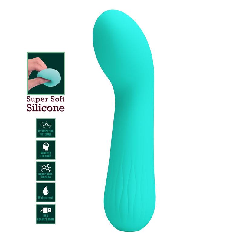 FAUN RECHARGEABLE VIBRATOR AQUA GREEN