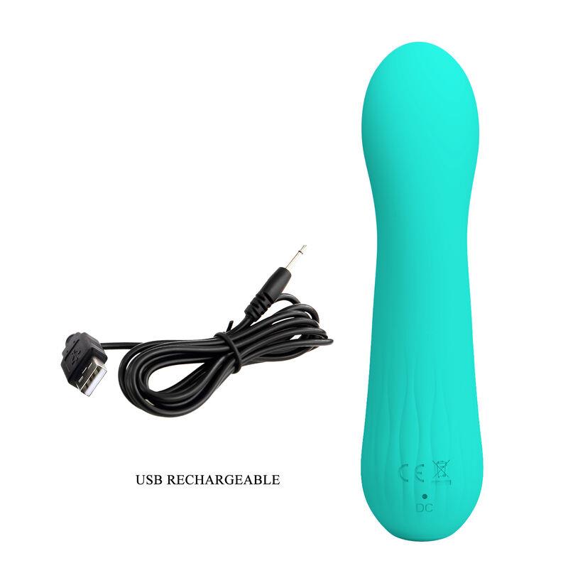 FAUN RECHARGEABLE VIBRATOR AQUA GREEN