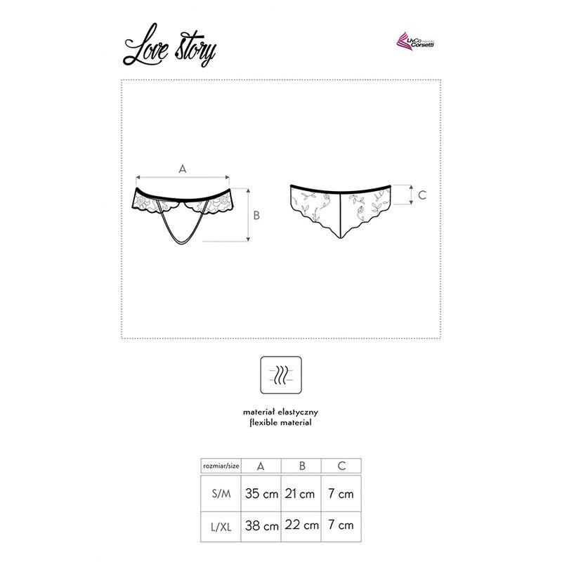 LOVE STORY LC 90679 PANTY CROTCHLESS BLACK