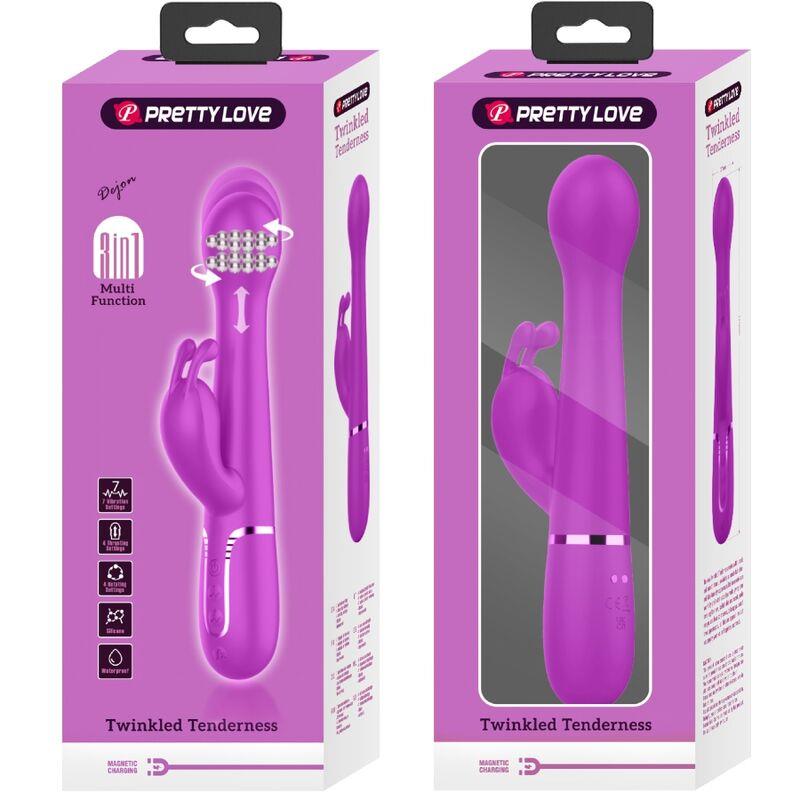 DEJON RABBIT VIBRATOR 3 U 1 MULTIFUNKCIONALNI LJUBIČASTI