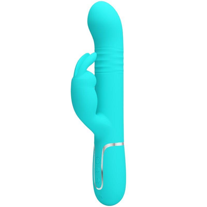 COALE RABBIT VIBRATOR PEARLS AQUA GREEN
