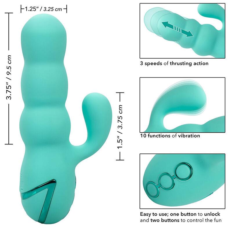 DEL MAR DIVA VIBRATOR RABBIR AQUA GREEN BY CALIFORNIA DREAMING