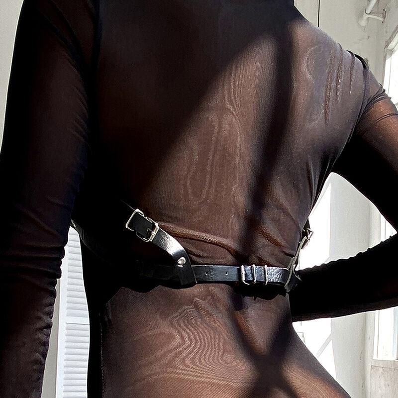 LEATHER CHEST HARNESS BLACK ONE SIZE