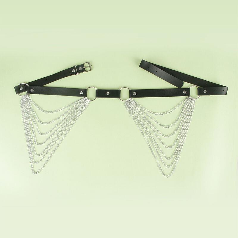 LEATHER CHAINBELT BLACK ONE SIZE