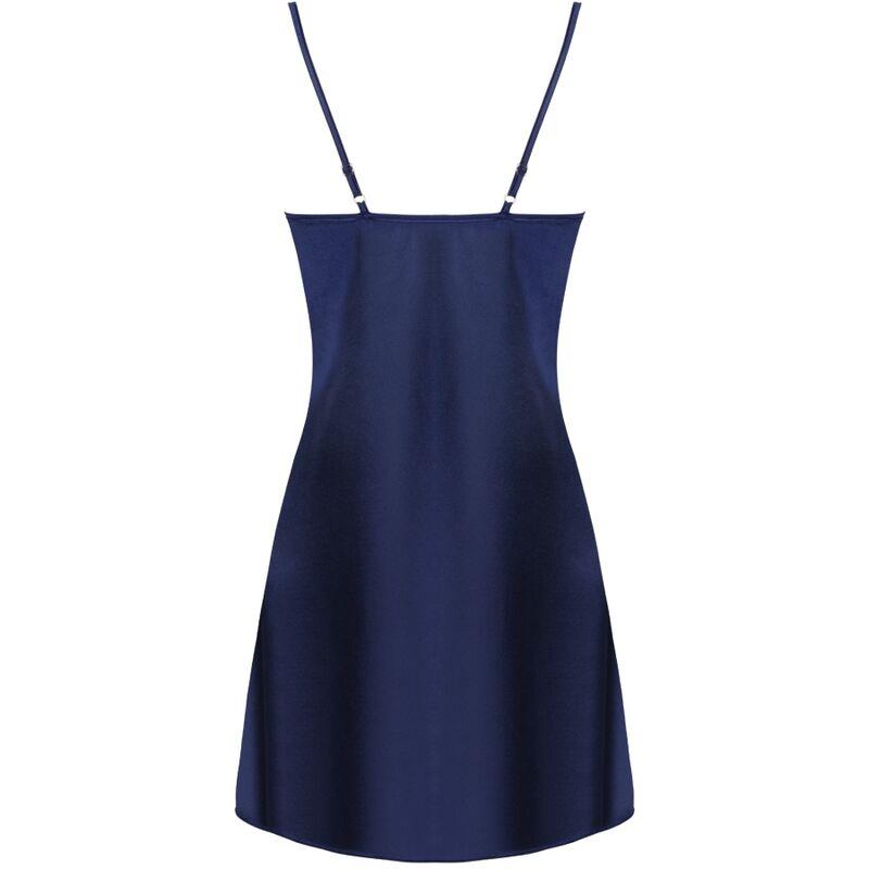 JACQUELINE LC 90249 DRESSING GOWN + SHIRT + PANTY NAVY BLUE S/M