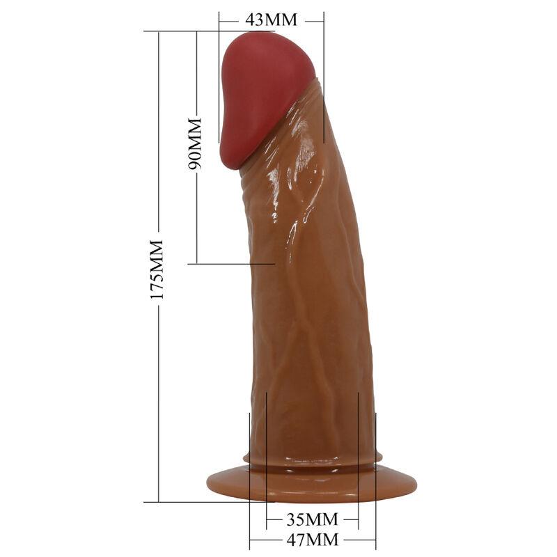 STARKS HARNESS BRIEFS MULTI-SPEED VIBRATION DILDO 17,5 CM LIGHT BROWN