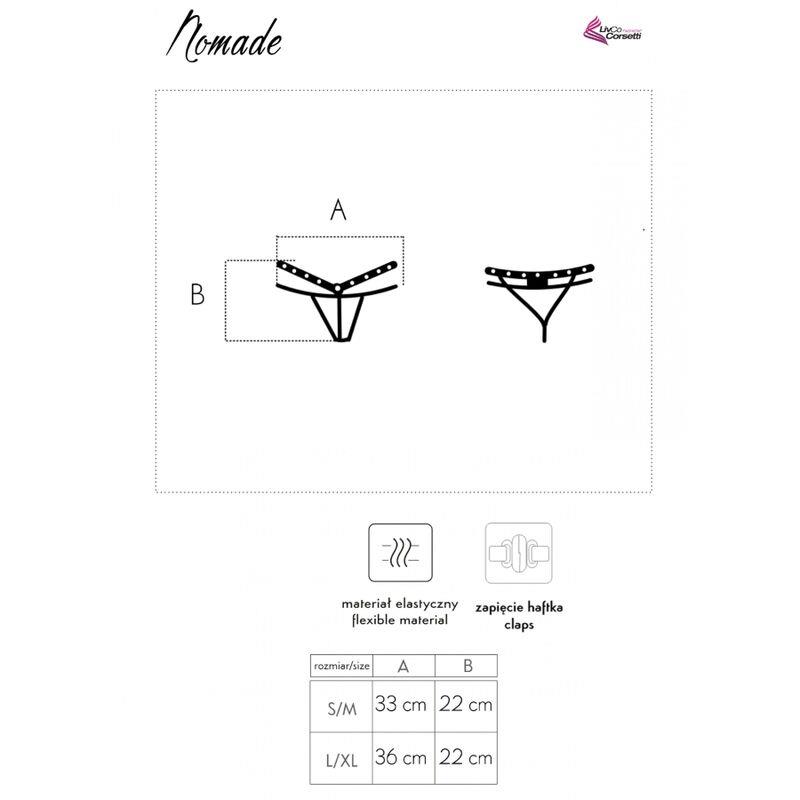NOMADE THONG CROTCHLESS BLACK