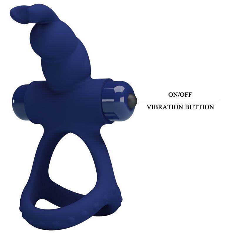 LUCHITO DOUBLE VIBRATING RING RABBIT BLUE