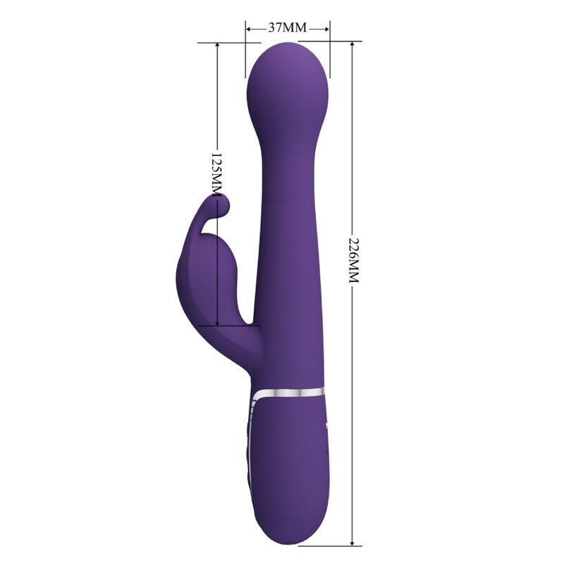 DEJON RABBIT VIBRATOR 3 U 1 MULTIFUNKCIJA LJUBIČASTA