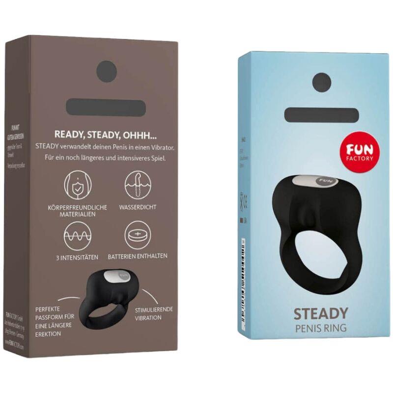STEADY VIBRATION COCK RING BLACK