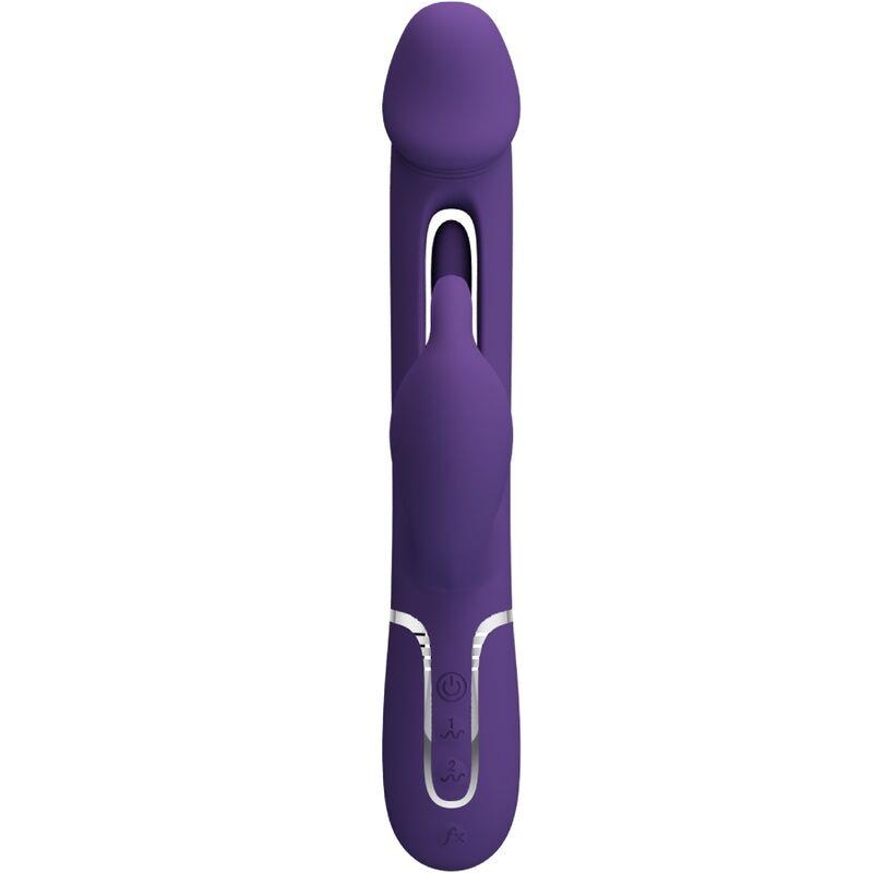 KAMPAS RABBIT 3 IN 1 MULTIFUNCTION VIBRATOR WITH TONGUE VIOLET