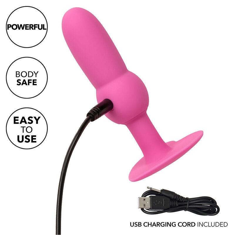FIRST TIME ANAL PLUG BEADED PROBE 10 VIBRATIONS PINK