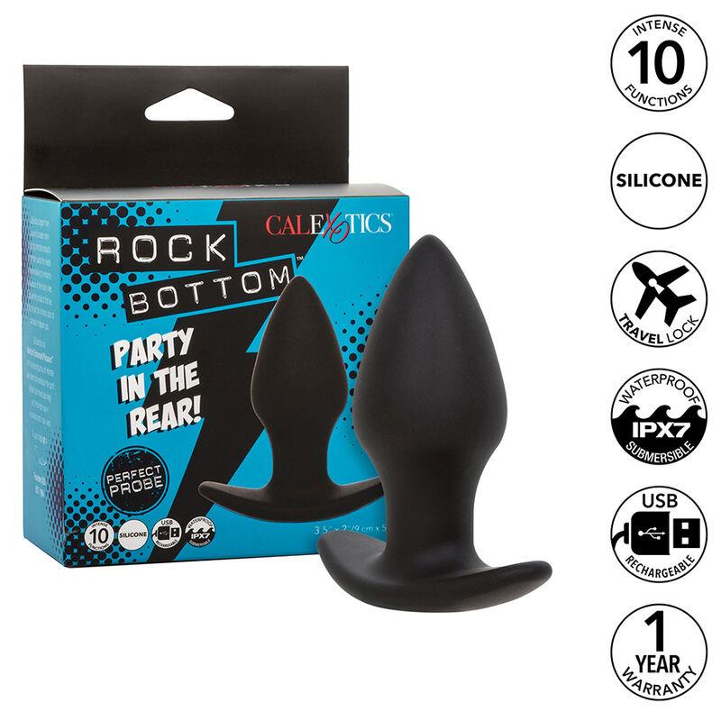ROCK BOTTOM PERFECT ANAL PLUG 10 VIBRACIJ SILIKON ČRNA