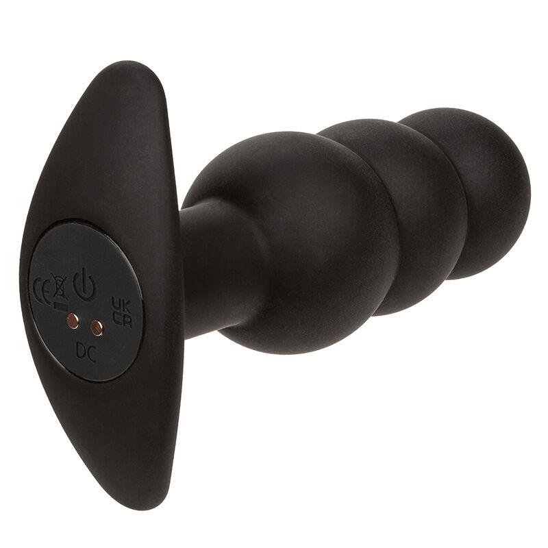 ROCK BOTTOM BEADED ANAL PLUG 10 VIBRATIONS SILICONE BLACK