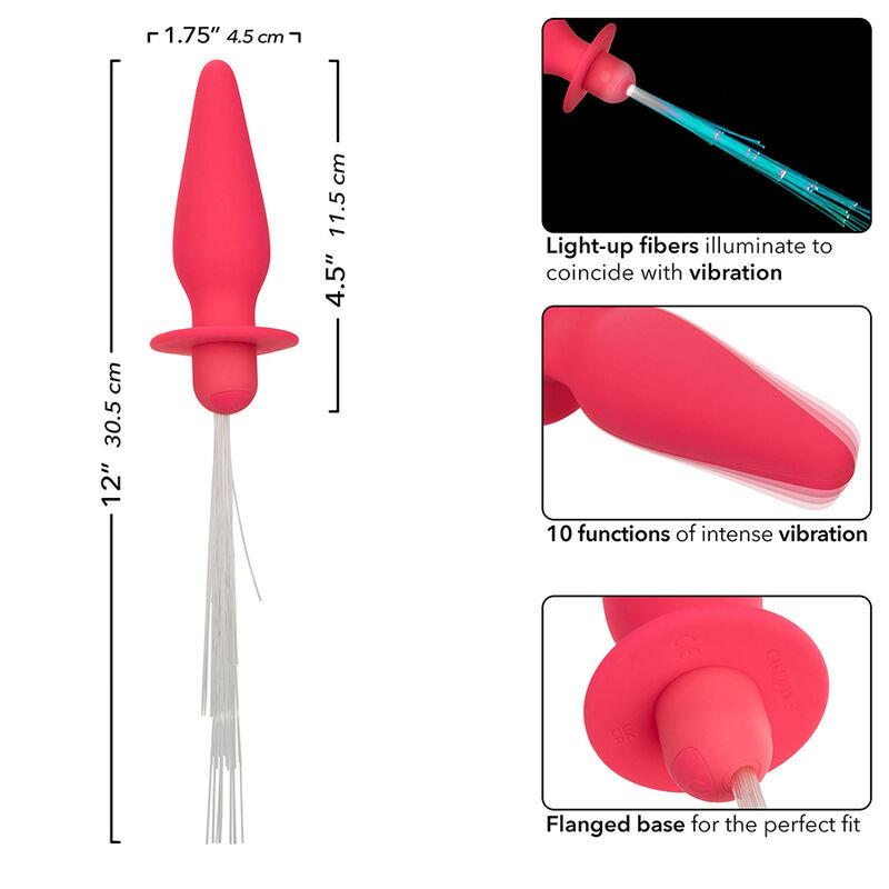 SOUTHERN LIGHTS LIGHT UP ANAL PLUG 10 VIBRATIONS SILICONE PINK