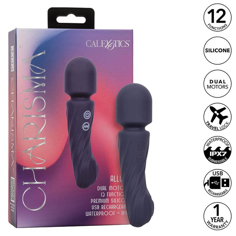 CHARISMA ALLURE MASSAGER DUAL MOTORS 12 FUNCTIONS 17.25 CM X 4.5 CM PURPLE