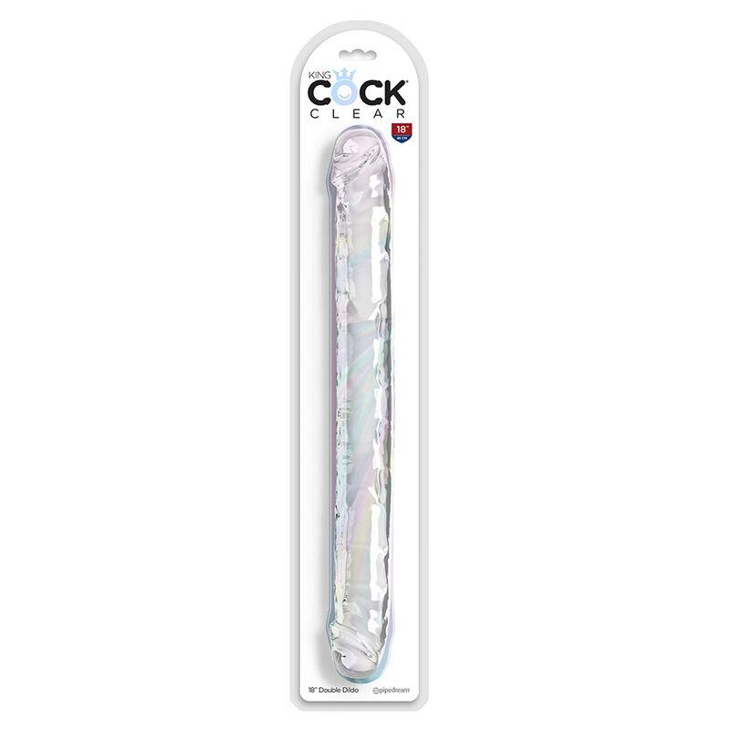 DOUBLE TROUBLE DOUBLE DILDO 46 CM CLEAR