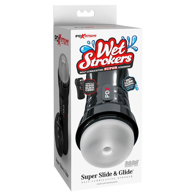 SLIDE & GLIDE SELF-LUBRICATING MASTURBATOR CLEAR