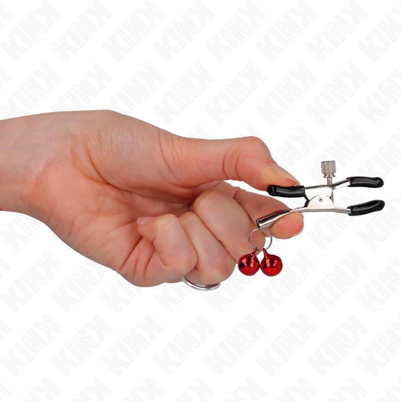DOUBLE BELL NIPPLE CLAMP RED 6 CM