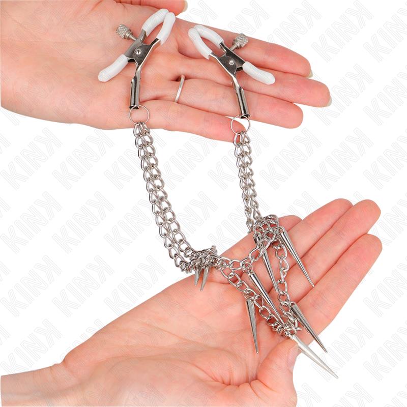 NIPPLE CLAMPS WITH SPIKES CHAINS 30 CM