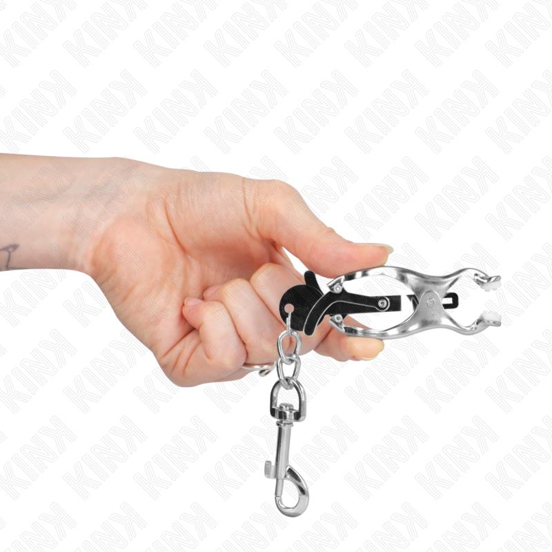 JAPANESE CLOVER NIPPLE CLAMPS WITH HOOKS SILVER