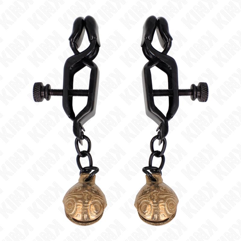 BELL JAW STYLE NIPPLE CLAMPS BLACK 7 CM