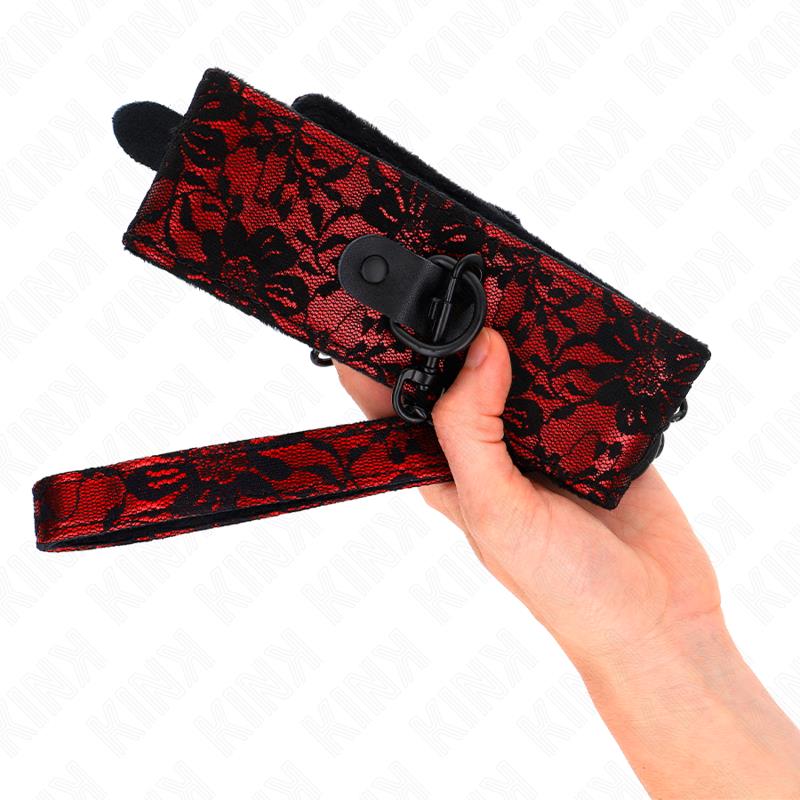 ČIPKASTA OVRATNICA S PASOM Z RESNIČNIM USNENIM PASOM 105 CM / 44 X 5.5 CM