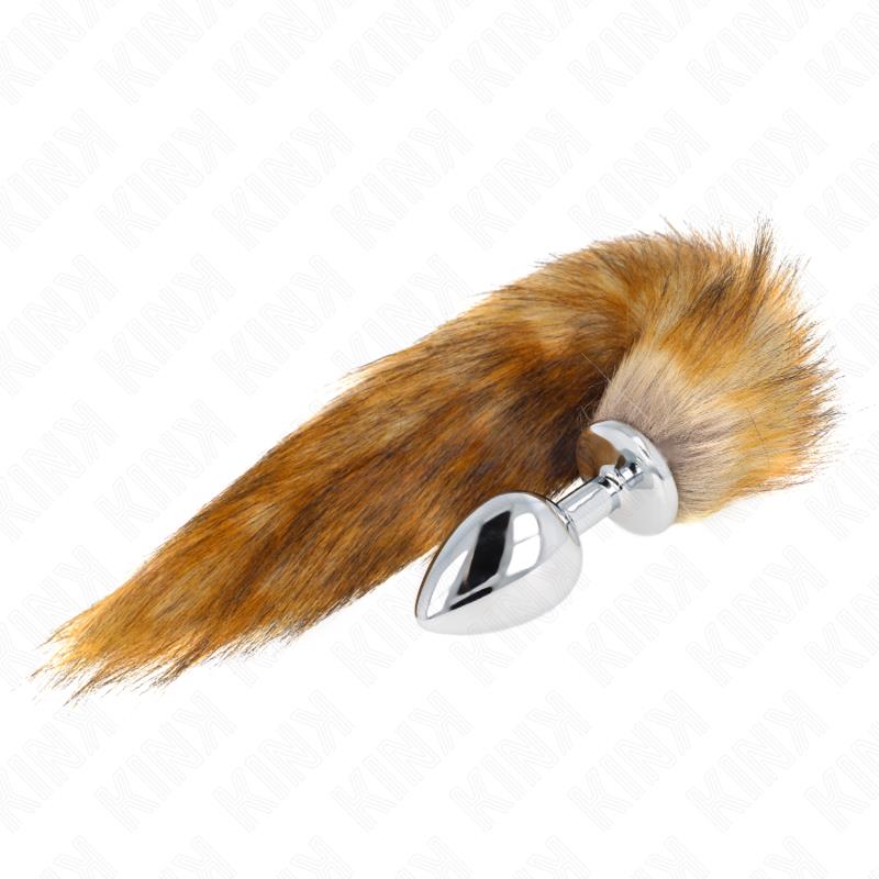 ANAL PLUG SIZE L 10 X 4 CM WITH SYNTHETIC TAIL 40 CM BROWN