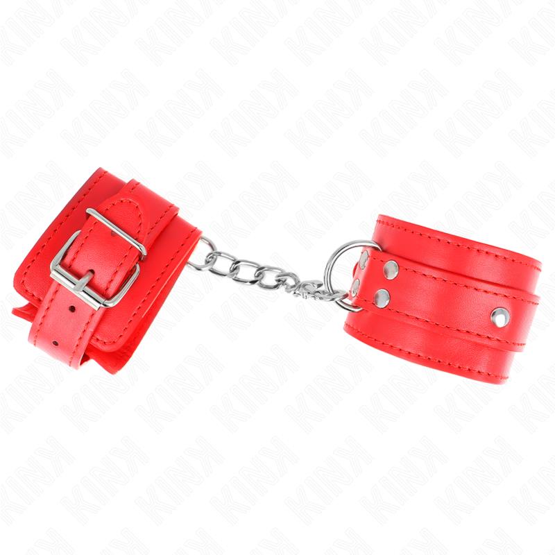 3 D-RING WRIST RESTRAINTS ADJUSTABLE RED 17.5-25 CM X 6 CM