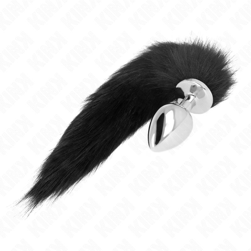 ANAL PLUG SIZE L 10 X 4 CM WITH SYNTHETIC TAIL 40 CM BLACK