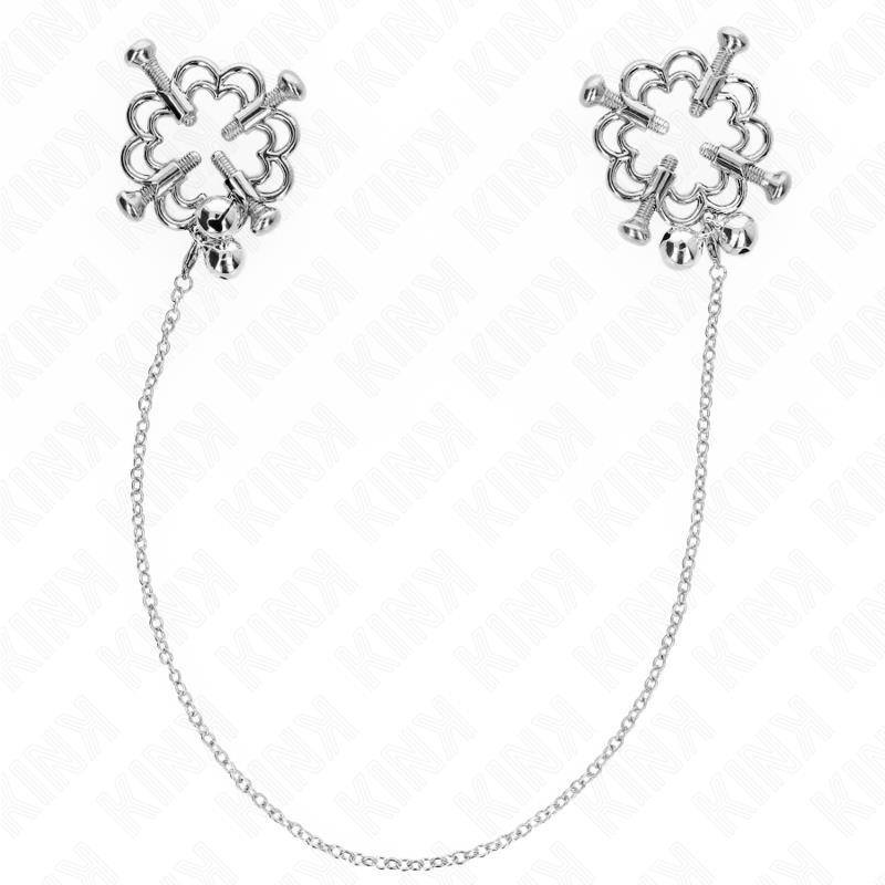 METAL FLOWER NIPPLE CLAMPS WITH CHAIN