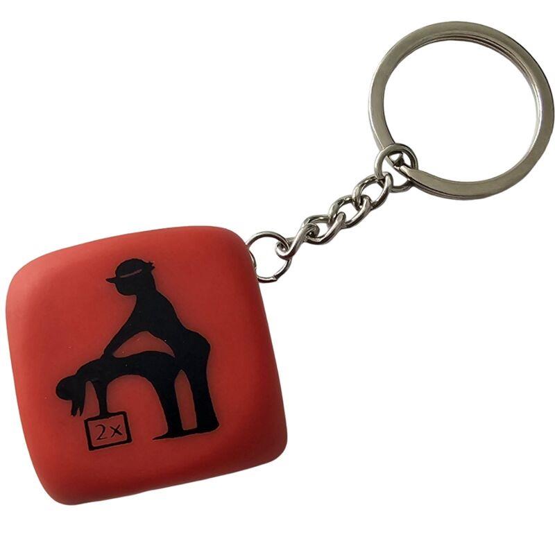 RED DICE KEYCHAIN WITH POSES