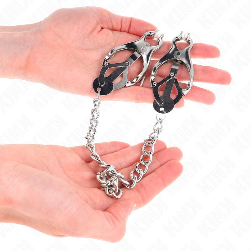JAPANESE CLOVER NIPPLE CLAMPS WITH CHAIN SILVER 30 CM