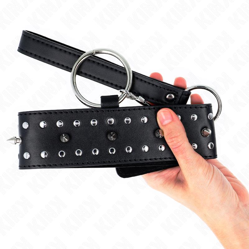 OVRATNICA S POVODCEM 65 CM Z SREBRNIMI ŠTIFTI MODEL 1 PRILAGODLJIVA 36-43 CM X 5 CM