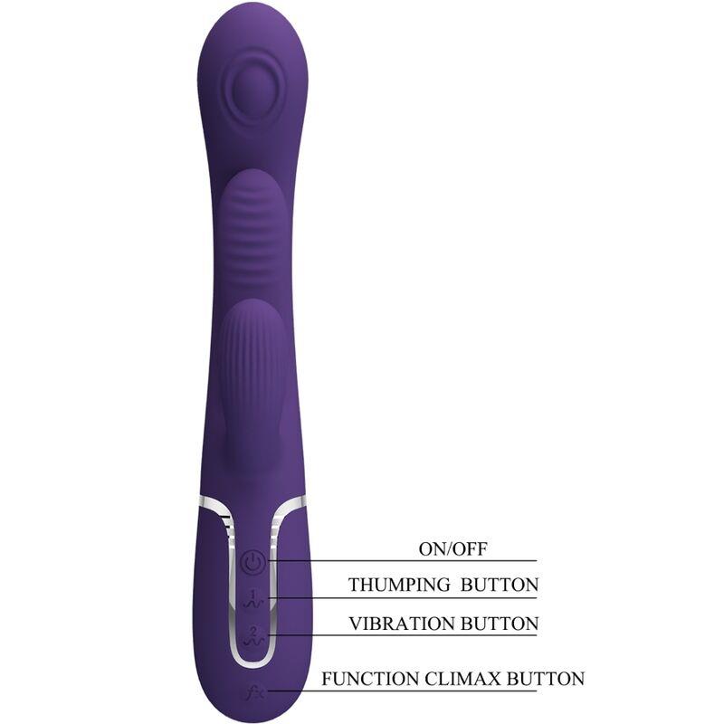 SHANIA TRIPLE RABBIT VIBRATOR MULTIFUNCTION PURPLE