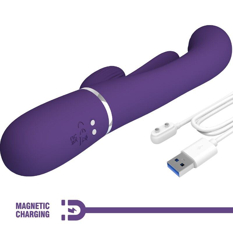 SHANIA TRIPLE RABBIT VIBRATOR MULTIFUNCTION PURPLE