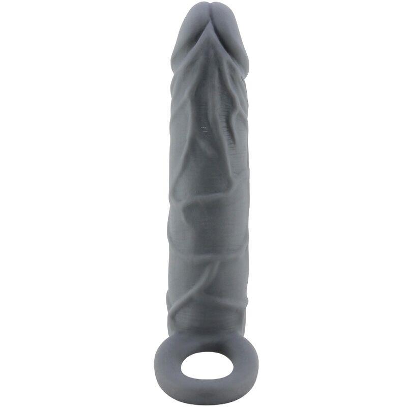 REALISTIC SKIN PENIS SLEEVE DARK GREY
