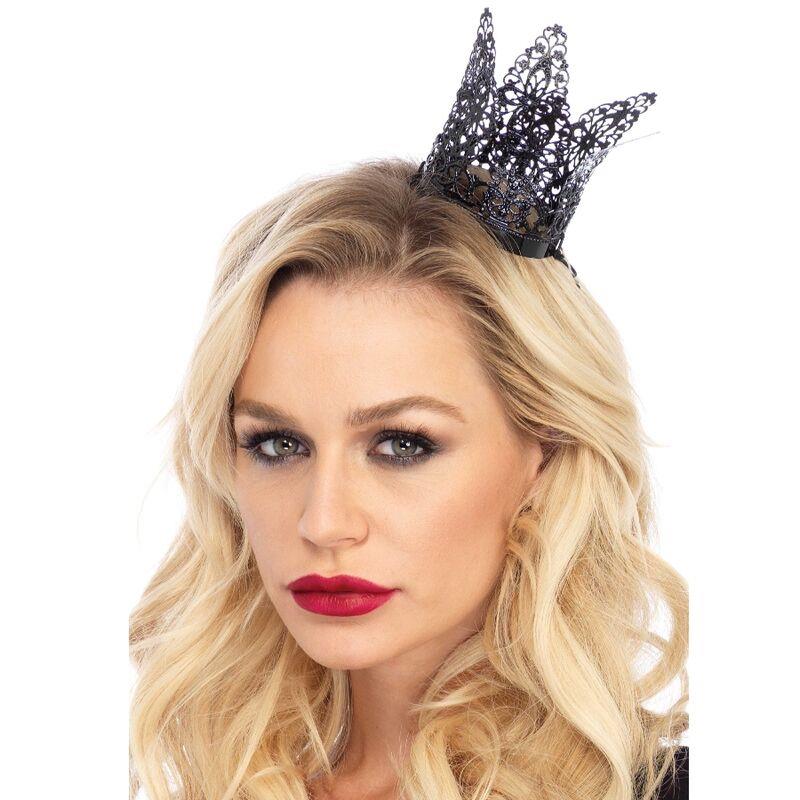 MINI METAL FILIGREE CROWN BLACK