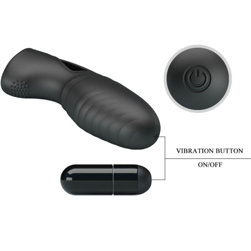 ALAN SILICONE FINGER VIBRATOR BLACK