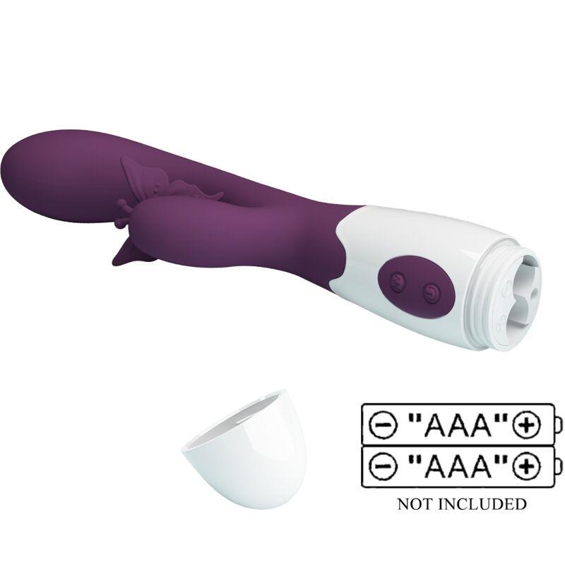 BUTTERFLY KISS RABBIT VIBRATOR & G-SPOT STIMULATOR PURPLE